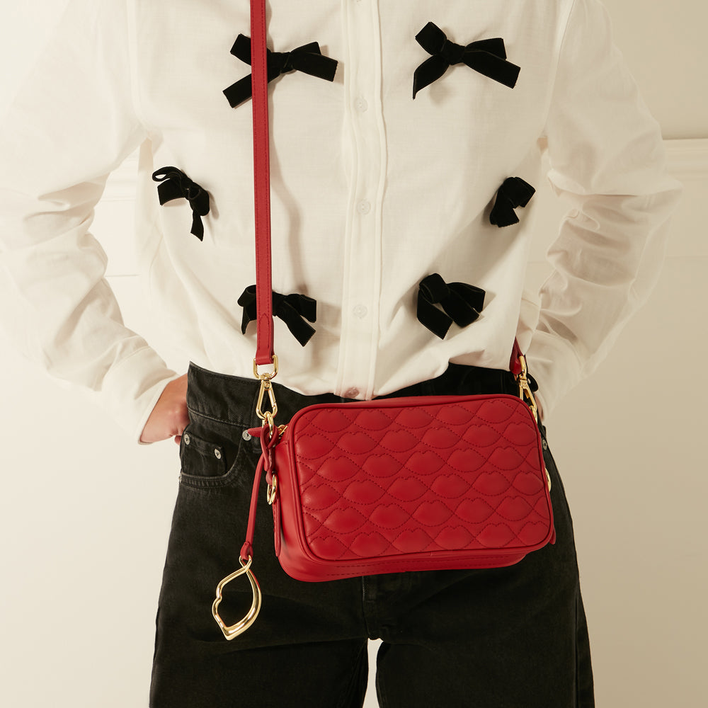 Lyla + Luxe Quilted Bag - Red