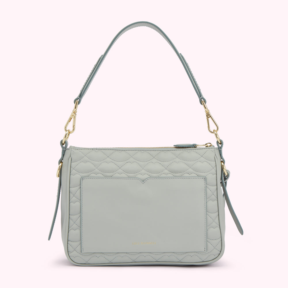 SHAGREEN QUILTED LIP LEATHER CALLIE CROSSBODY BAG