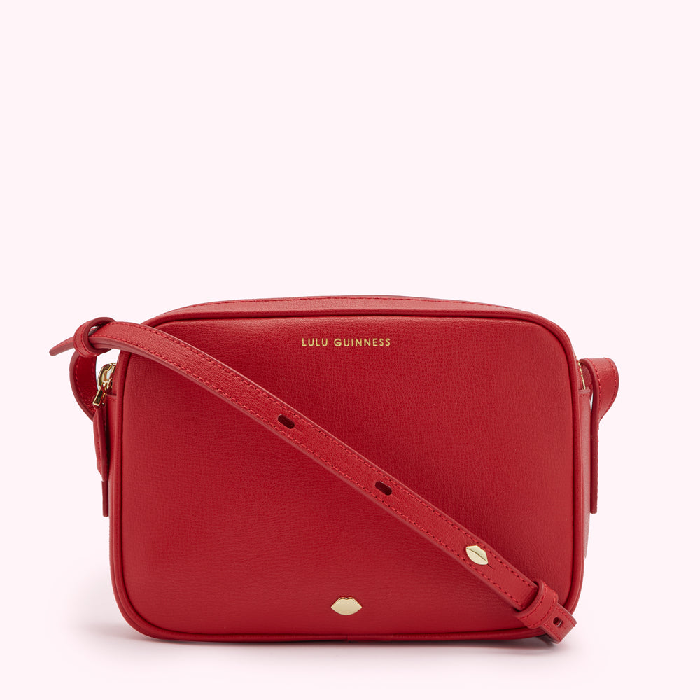 LULU RED LEATHER COLE CROSSBODY BAG