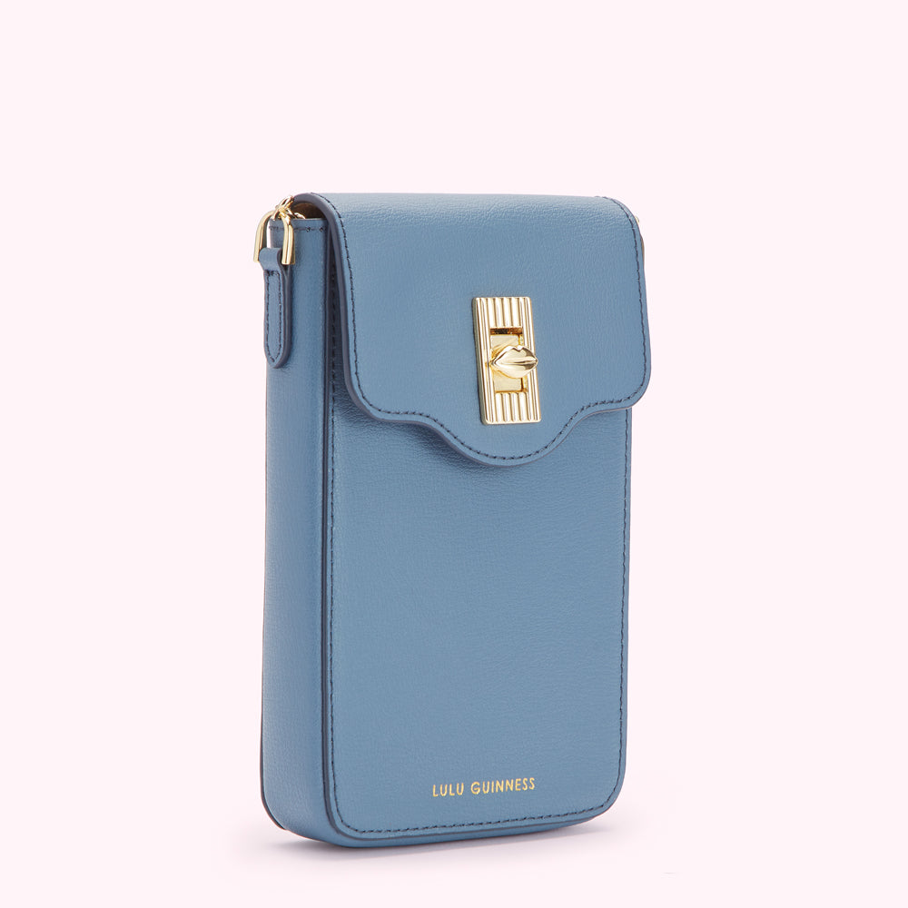 AIRFORCE BLUE LEATHER RITA CROSSBODY MINI BAG