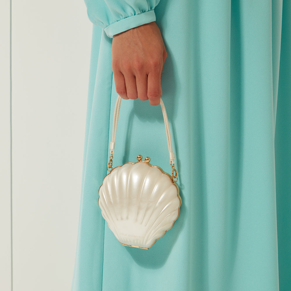 Ivory Shell Clutch Bag | Designer Handbags | Lulu Guinness