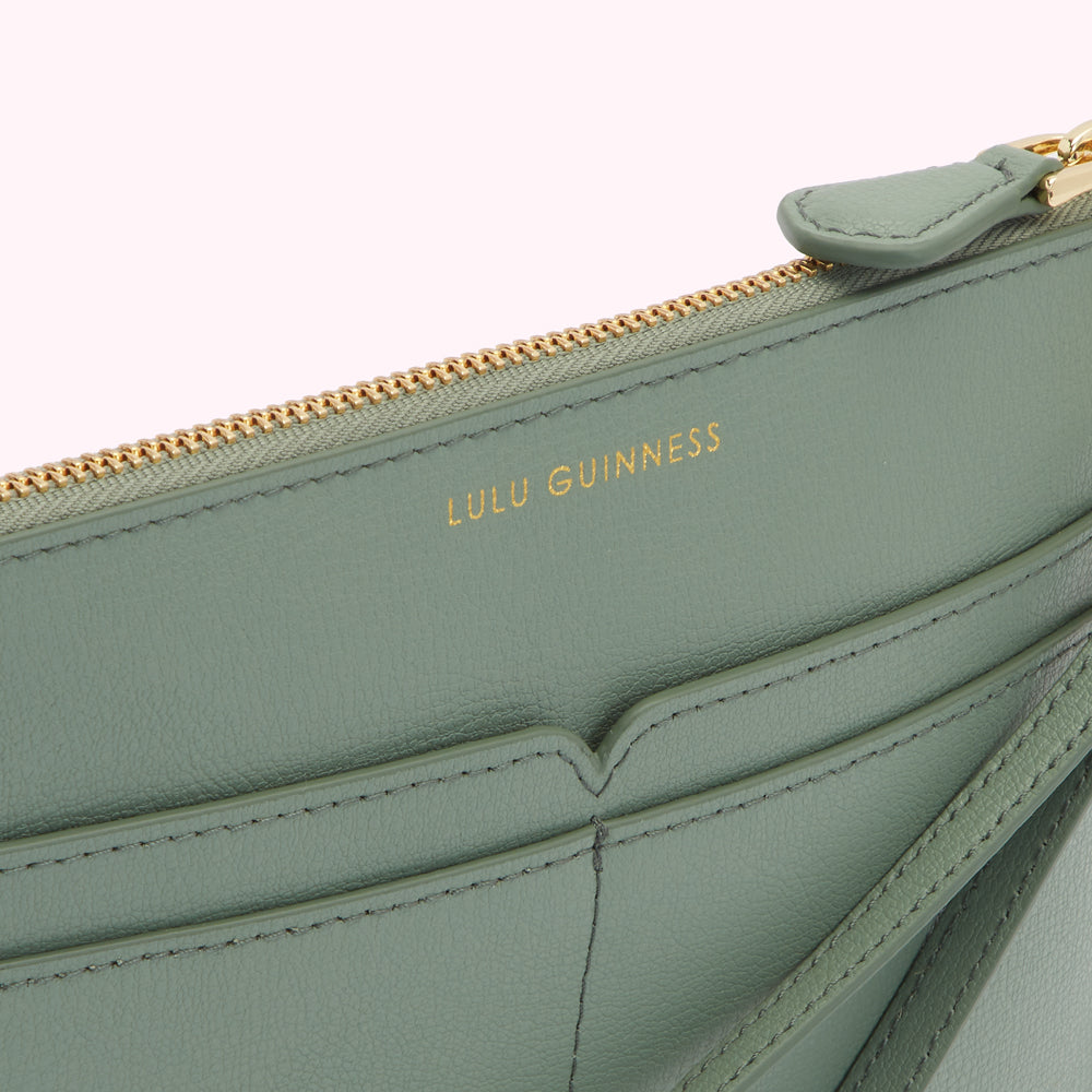 SAGE LEATHER AVA POCHETTE