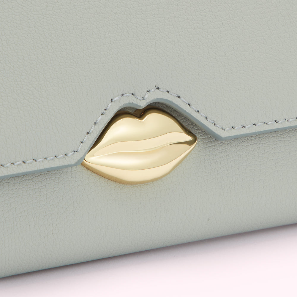 SHAGREEN LEATHER SOLID LIP CORA WALLET