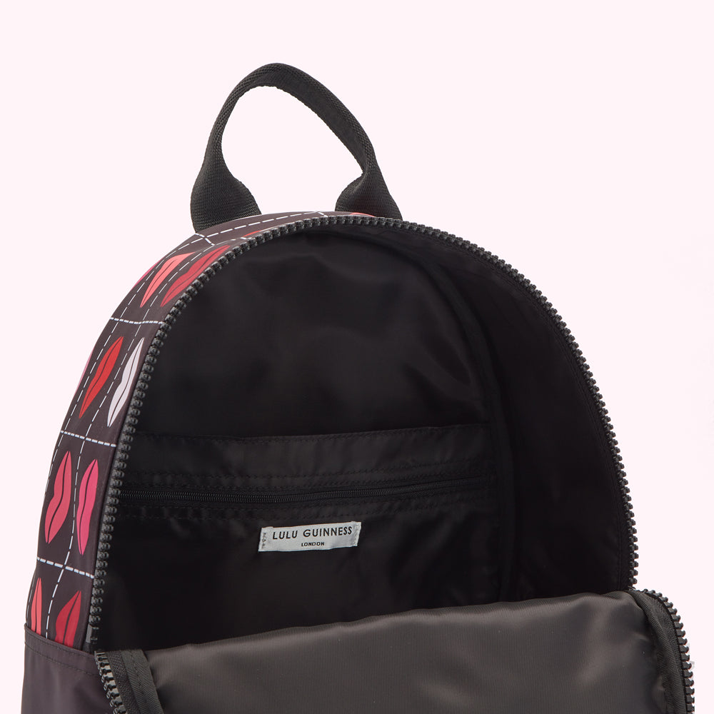 Multi Lip Grid Sadie Backpack | Lulu Guinness