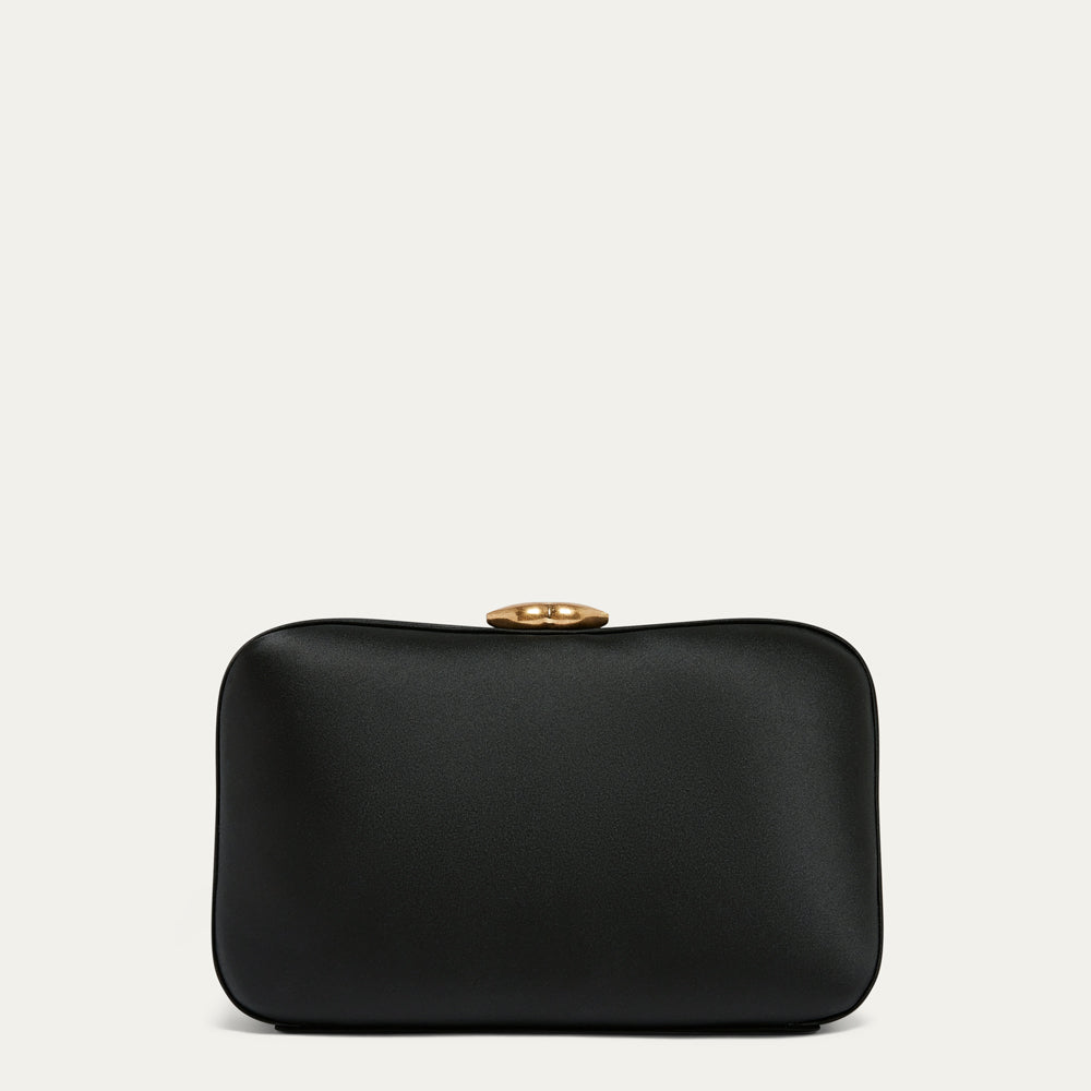 SATIN HAYWORTH CLUTCH BAG