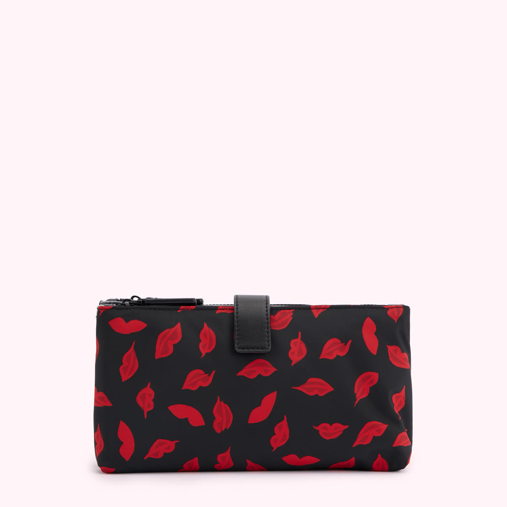 MULTI HANDPAINTED LIPS DOUBLE MAKE UP BAG