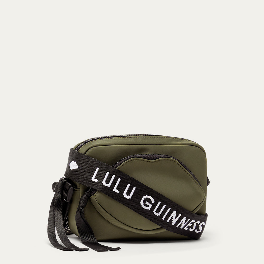 BAY LEAF GREEN NYLON PAM CROSSBODY BAG