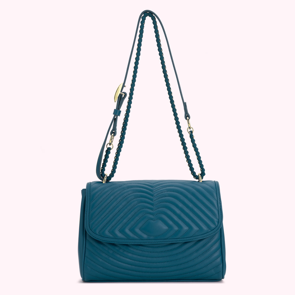 INK LIP RIPPLE QUILTED LEATHER BROOKE CROSSBODY BAG