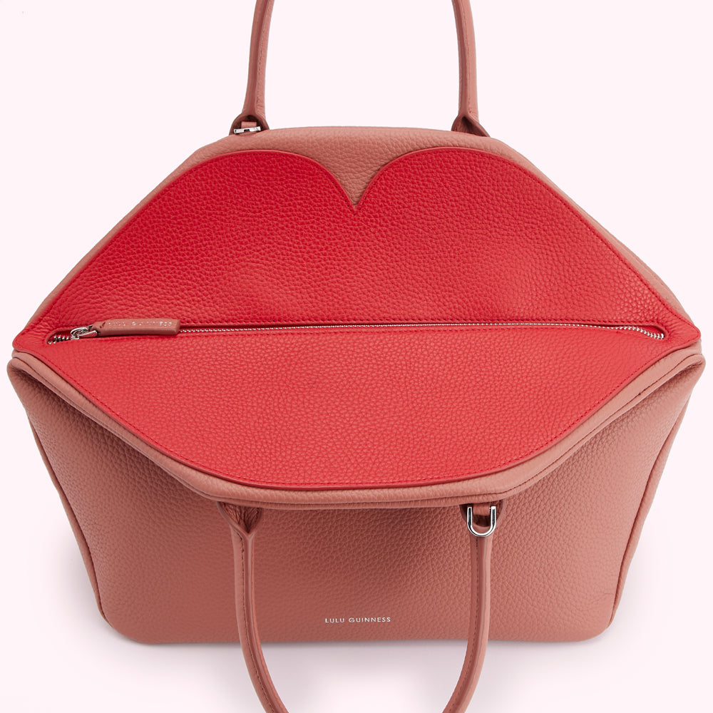 AGATE LEATHER LARGE VALENTINA HANDBAG