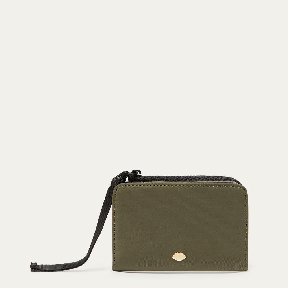 BAY LEAF GREEN NYLON MILA WALLET