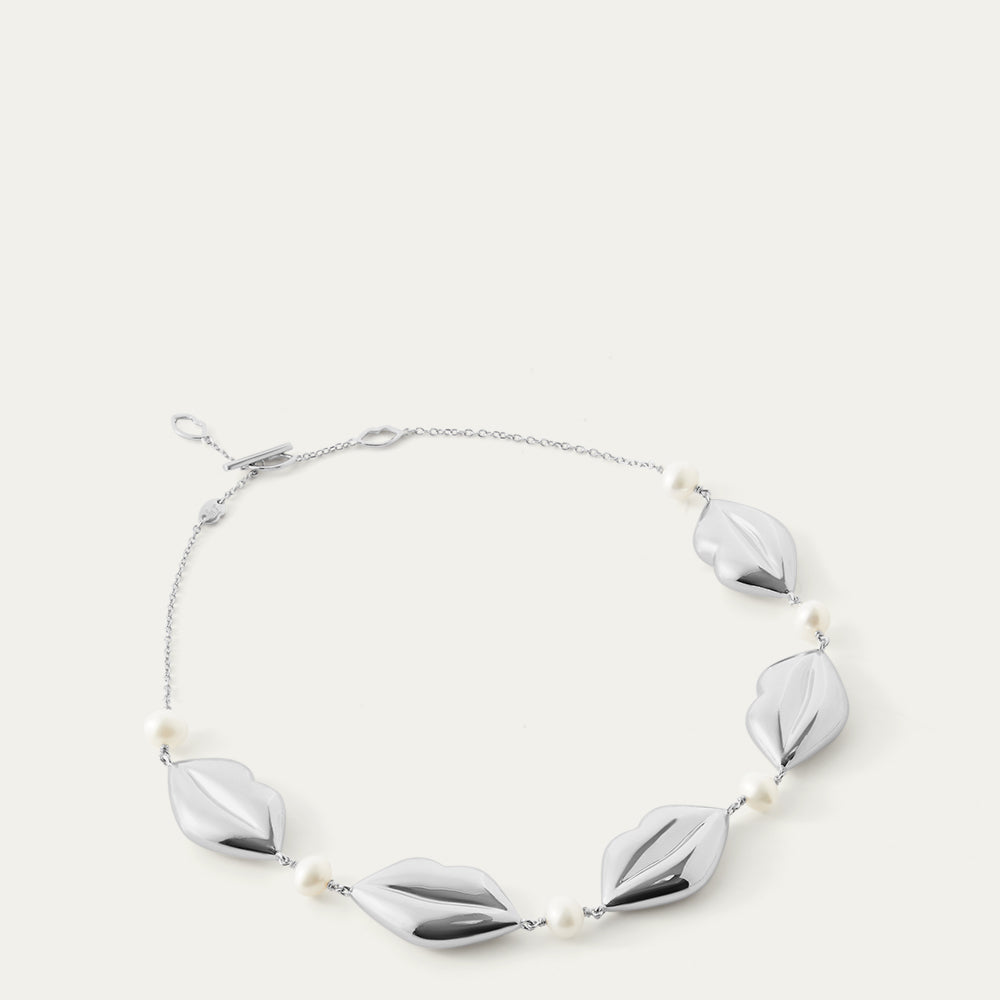 STERLING SILVER LUCIA LIP NECKLACE