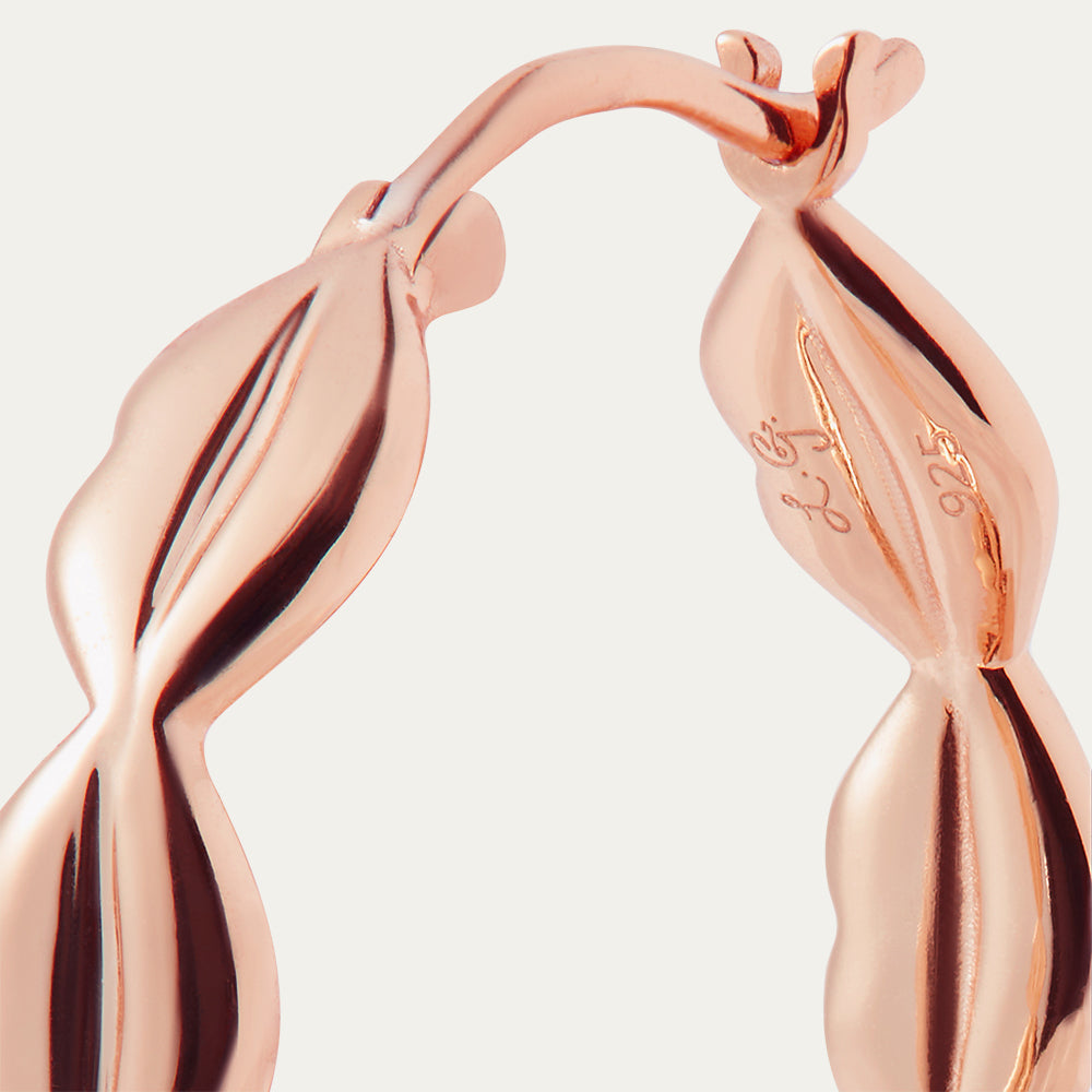 ROSE GOLD LUNA LIP HOOP EARRINGS