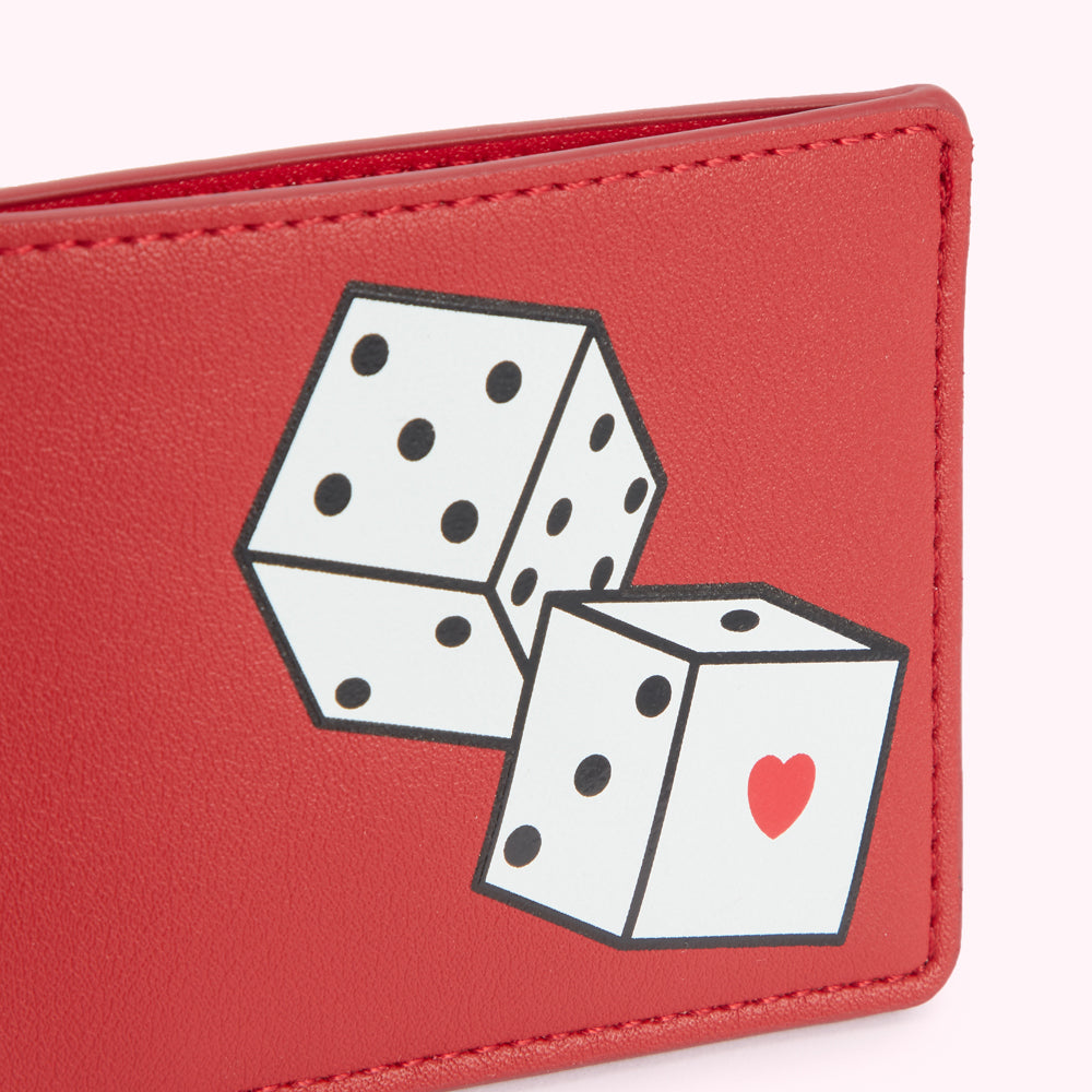 LULU RED DICE CARDHOLDER