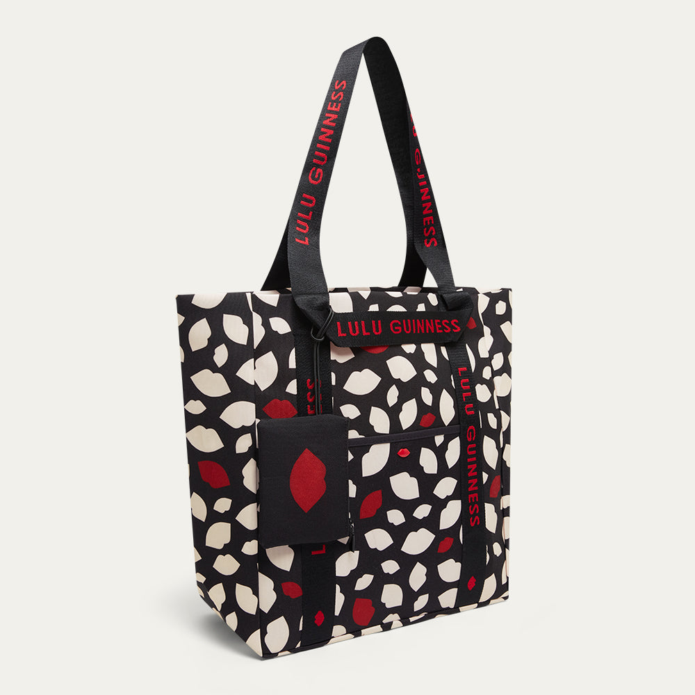 FLURRY OF KISSES TOTE BAG & STERLING SILVER LUNA LIP STUD EARRINGS
