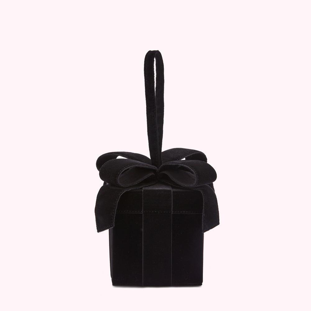 VELVET PRESENT CLUTCH BAG