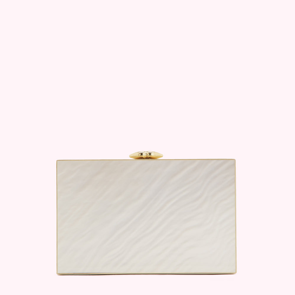 Chalk Pearls Of Wisdom Livvy Clutch Bag | Party Bags