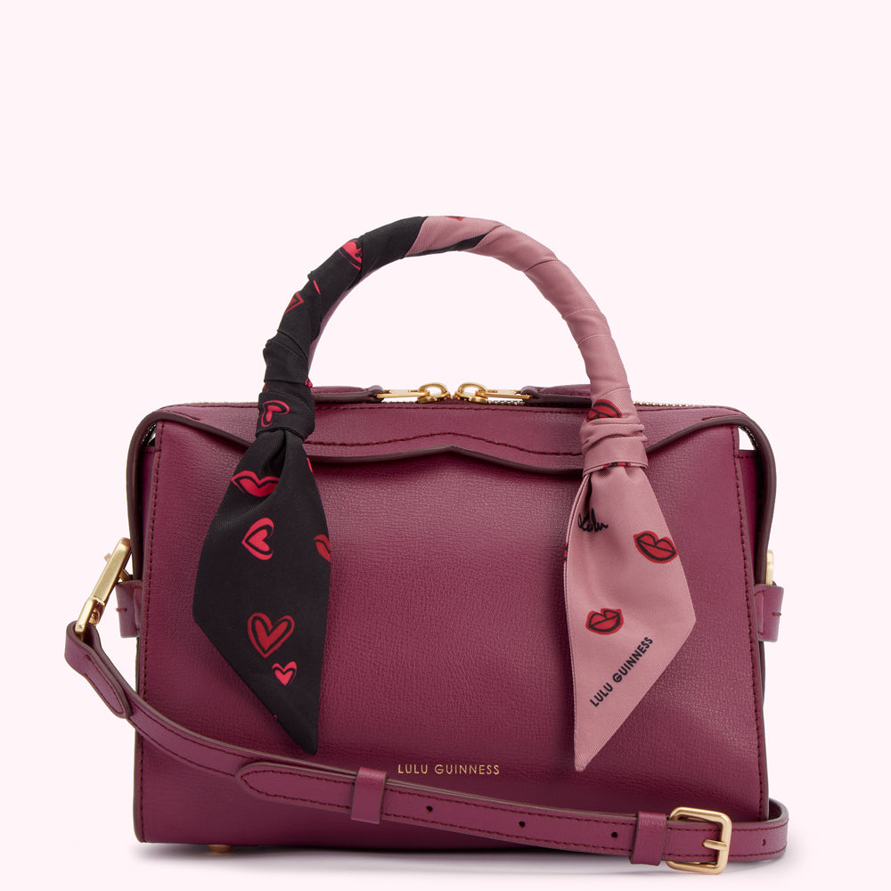 Carry Fashionably the Lulu Guinness Handheld Bags Collection! 4 PEONY SMALL DYLAN HANDBAG WITH SCARF