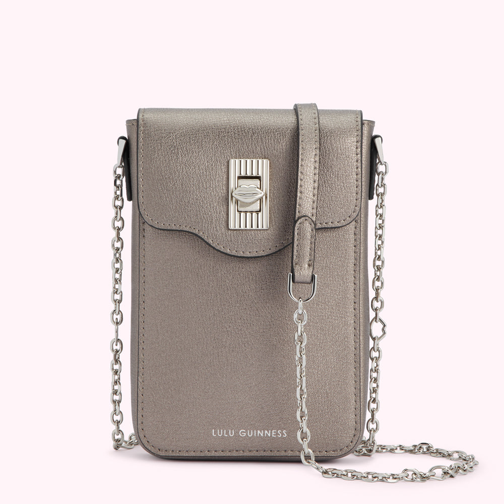 PEWTER LEATHER RITA CROSSBODY MINI BAG