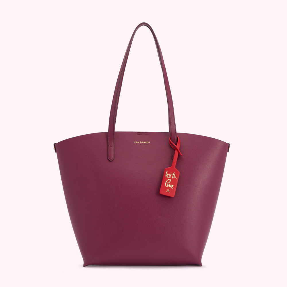 Up to 60% off Sale on Lulu Guinness statement making handbags 1 PEONY MEDIUM AGNES TOTE BAG