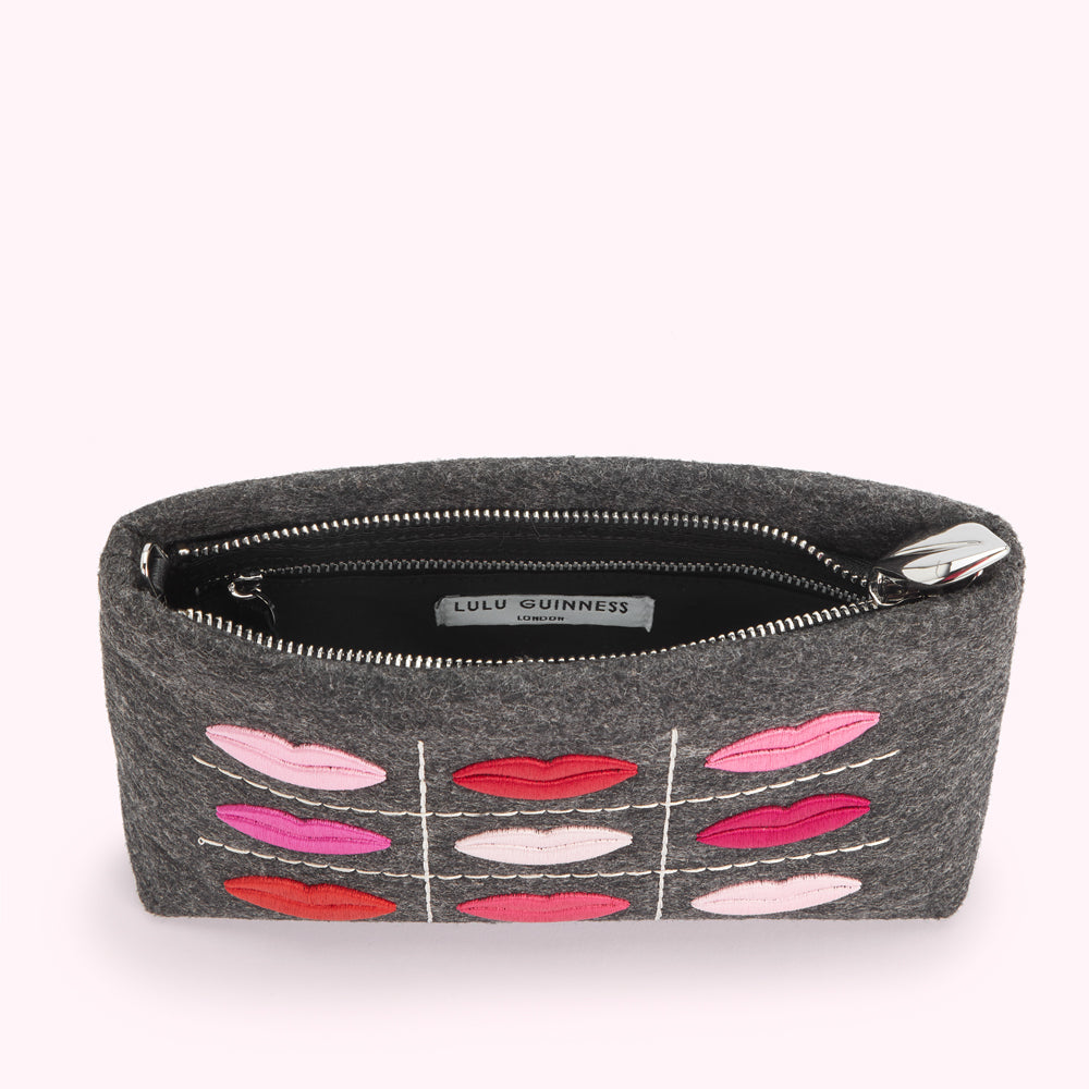 GREY LIPS MONTY CROSSBODY BAG