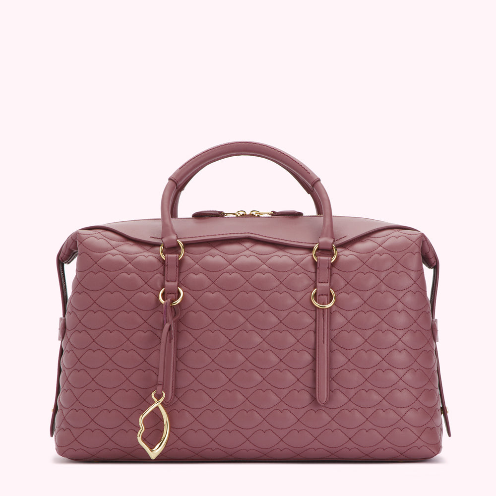 ASTER QUILTED LIP TAYLOR LEATHER HANDBAG