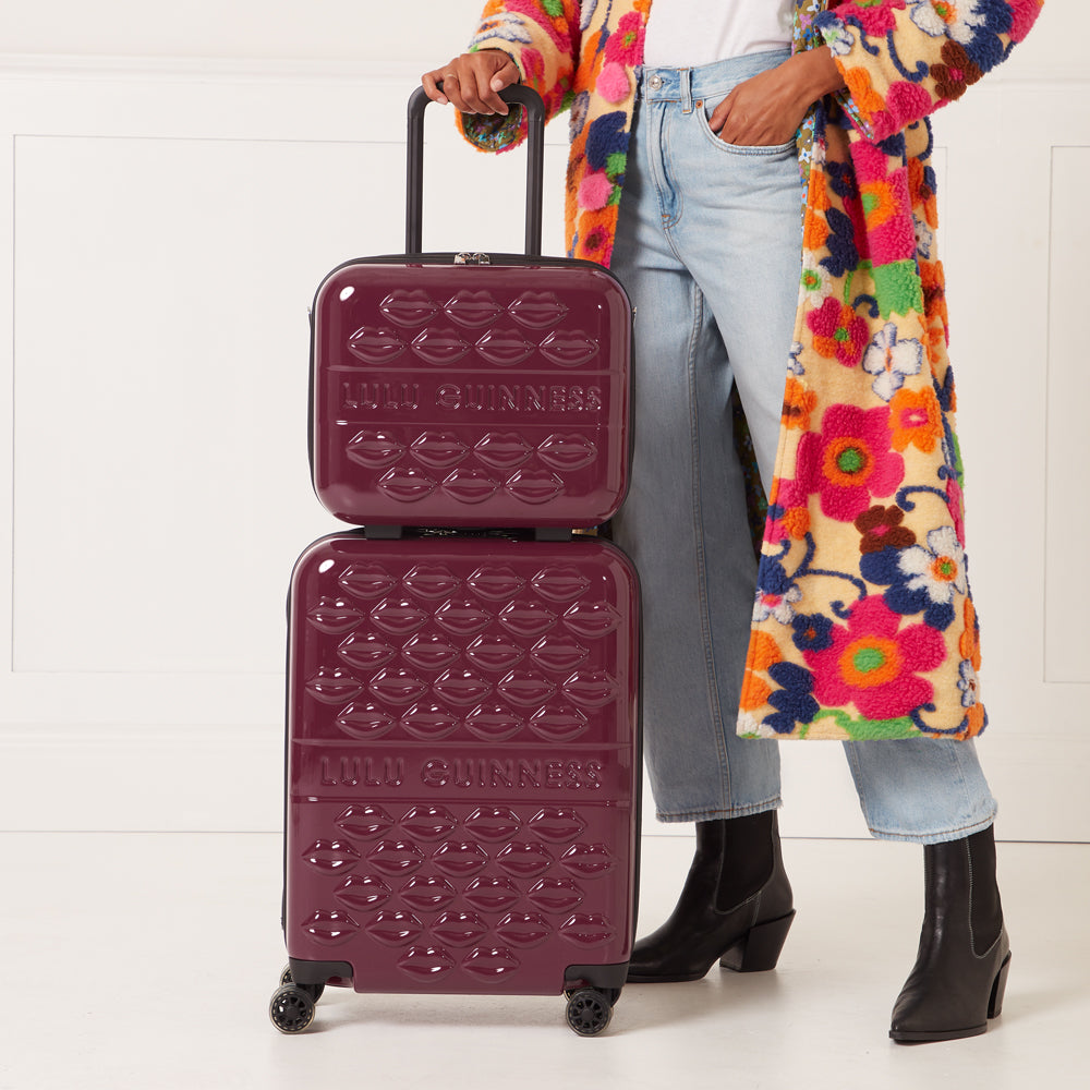 Lulu guinness purple suitcase Clearance