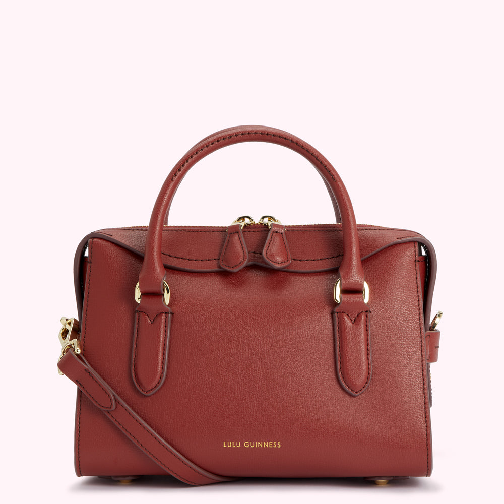 Up to 60% off Sale on Lulu Guinness statement making handbags 2 HENNA LEATHER SMALL DYLAN HANDBAG