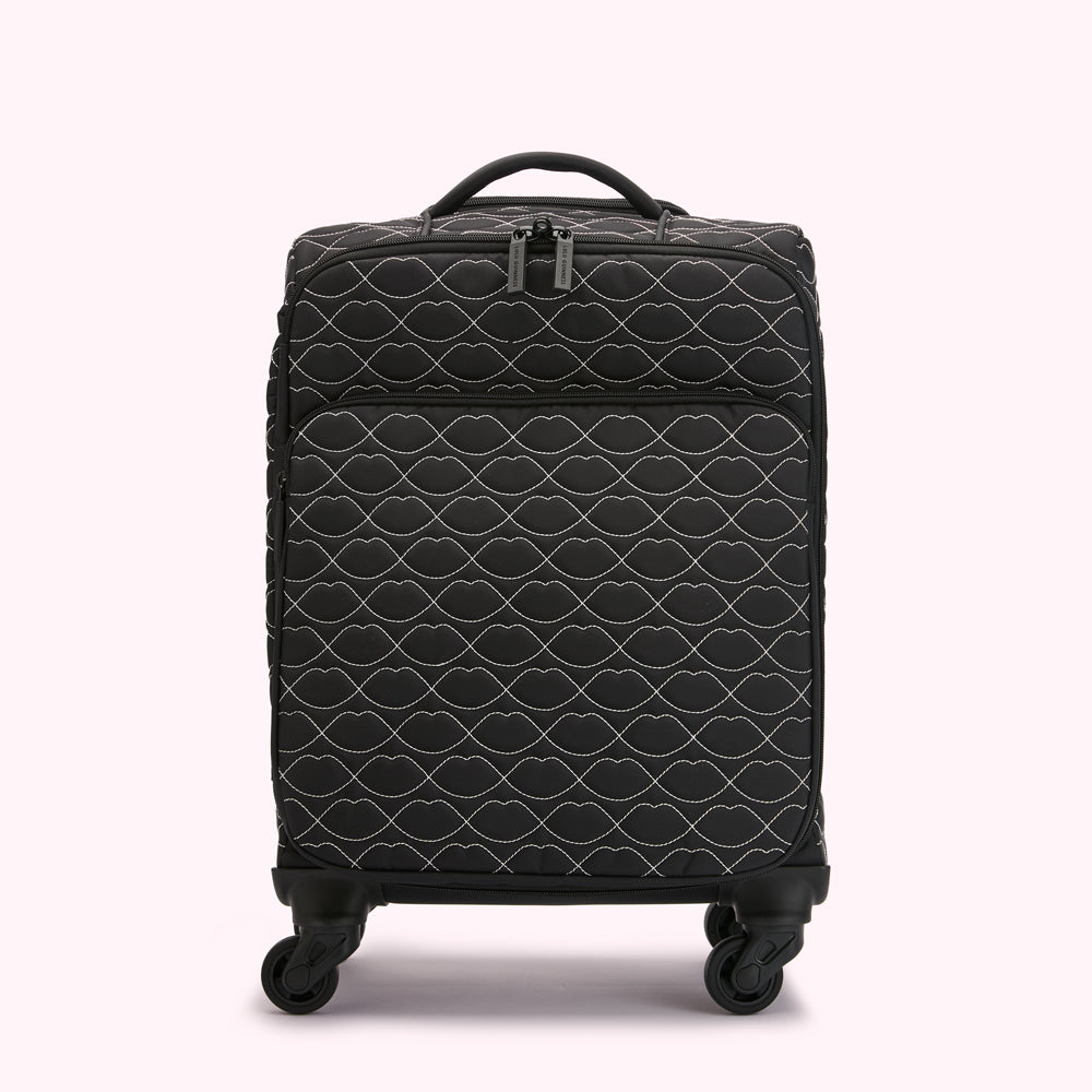 BLACK AND CHALK QUILTED FELICITY SUITCASE