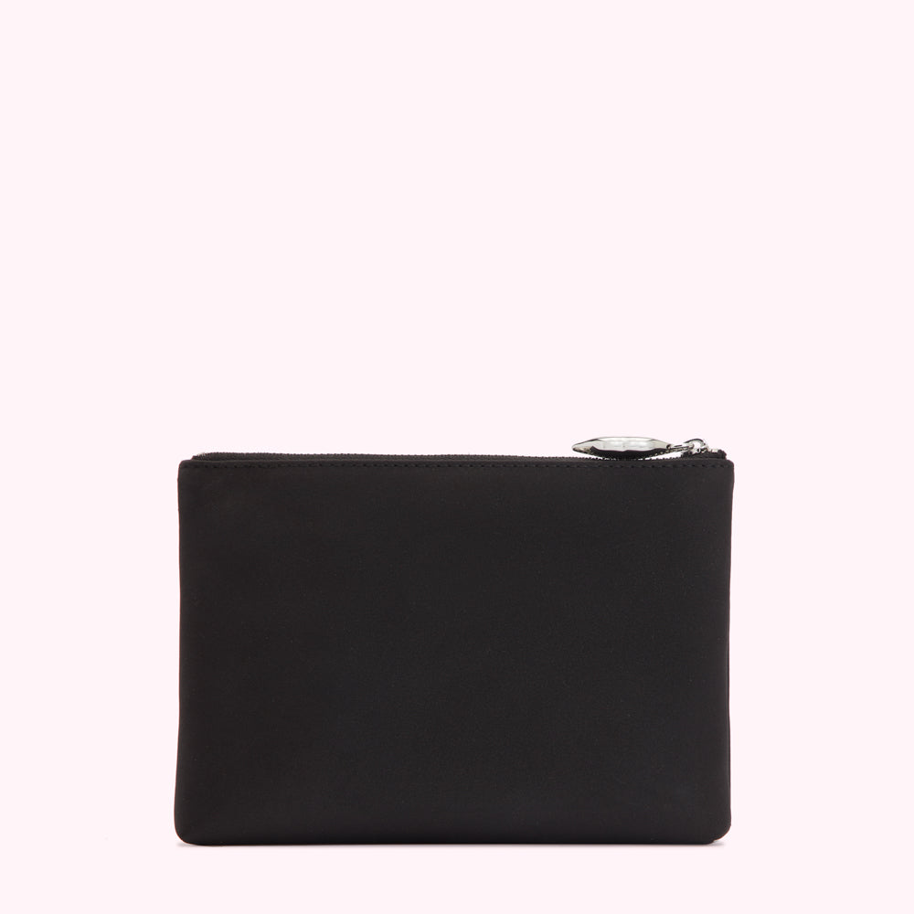 BLACK I LOVE LONDON TOP ZIP POUCH