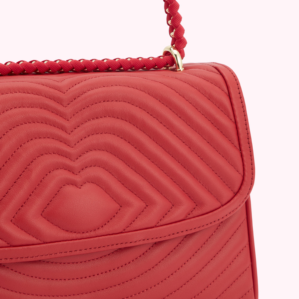 バッグ ch!iiibag W-zip One Shoulder-red Red leather Trunkaroo medium shoulder bag | Marni