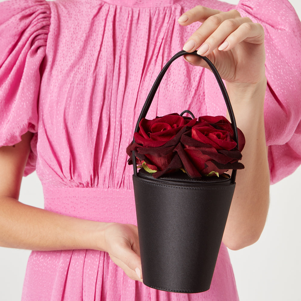 Roses Rucksack Black Multi Life Is A Bag Of Roses Rose Basket Bag