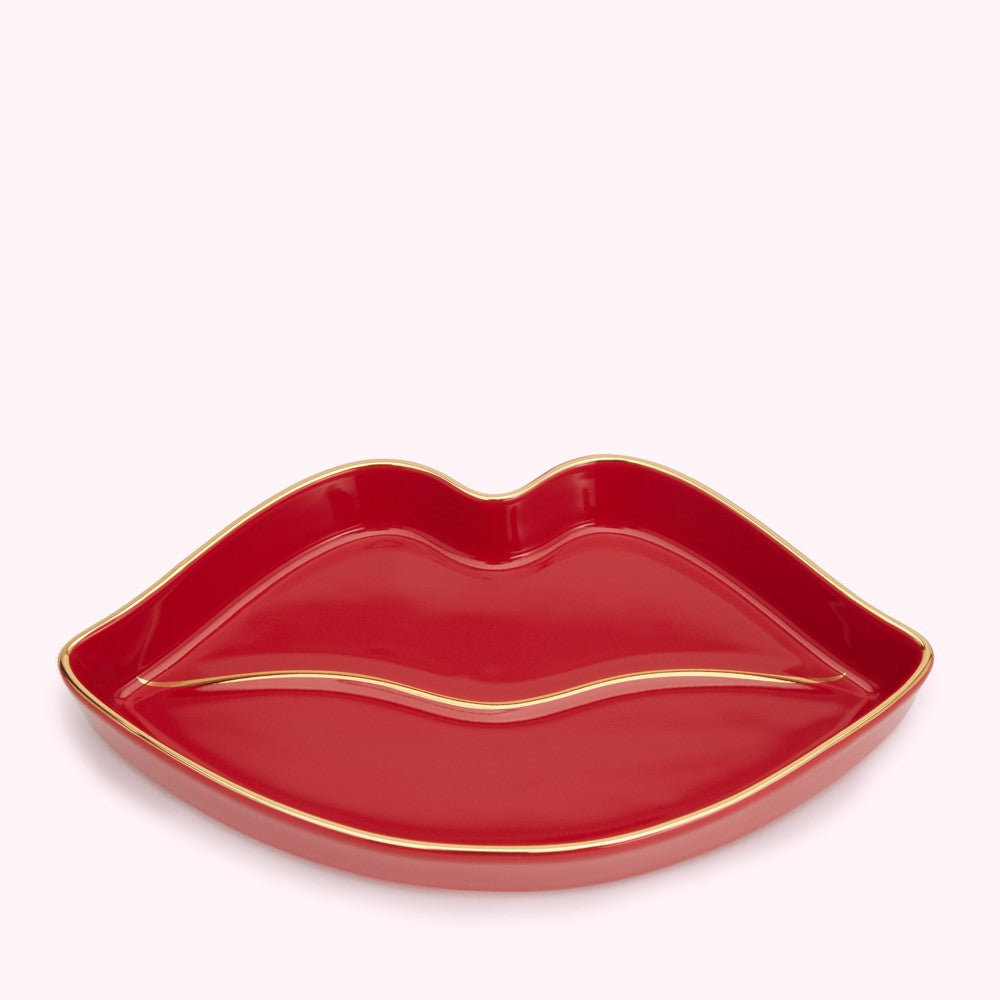 LULU RED LIP TRINKET TRAY