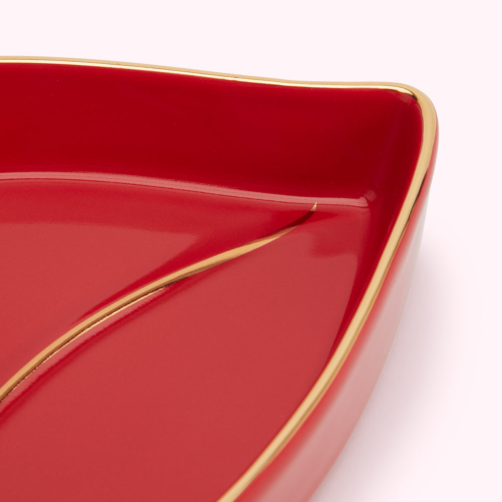 LULU RED LIP TRINKET TRAY