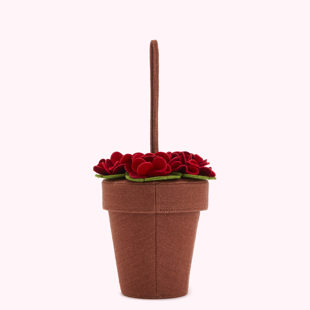 BROWN GERANIUM FLOWER POT BAG