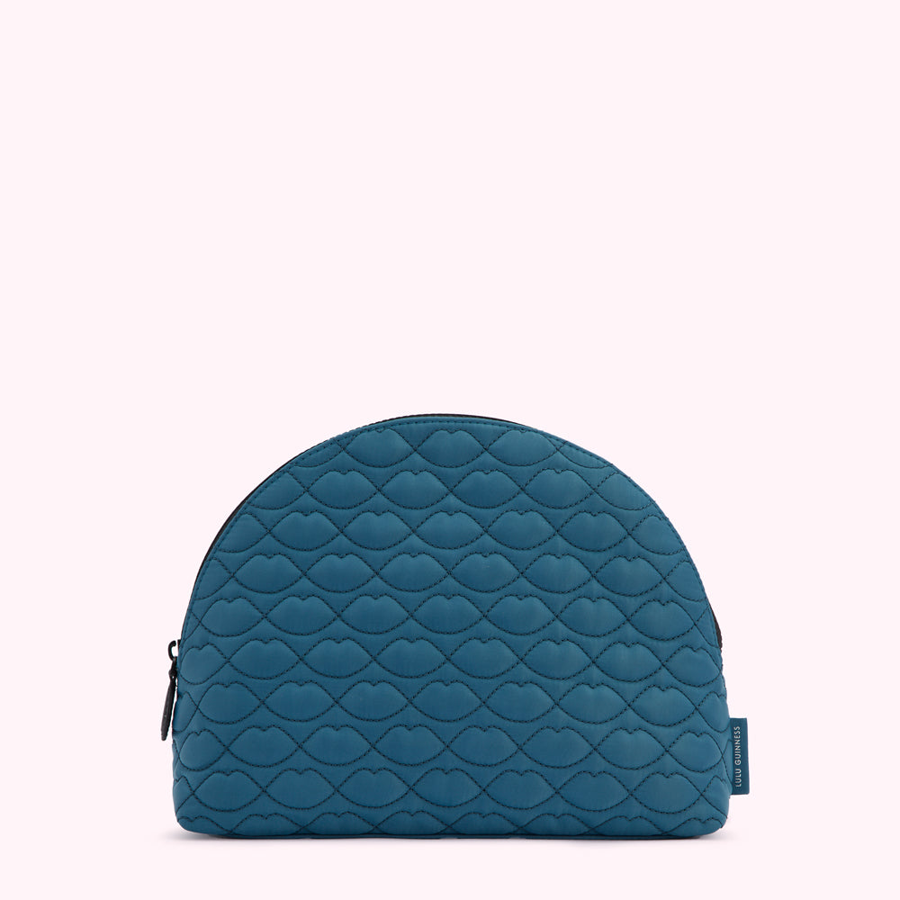 INK QUILTED LIPS CRESCENT WASH BAG