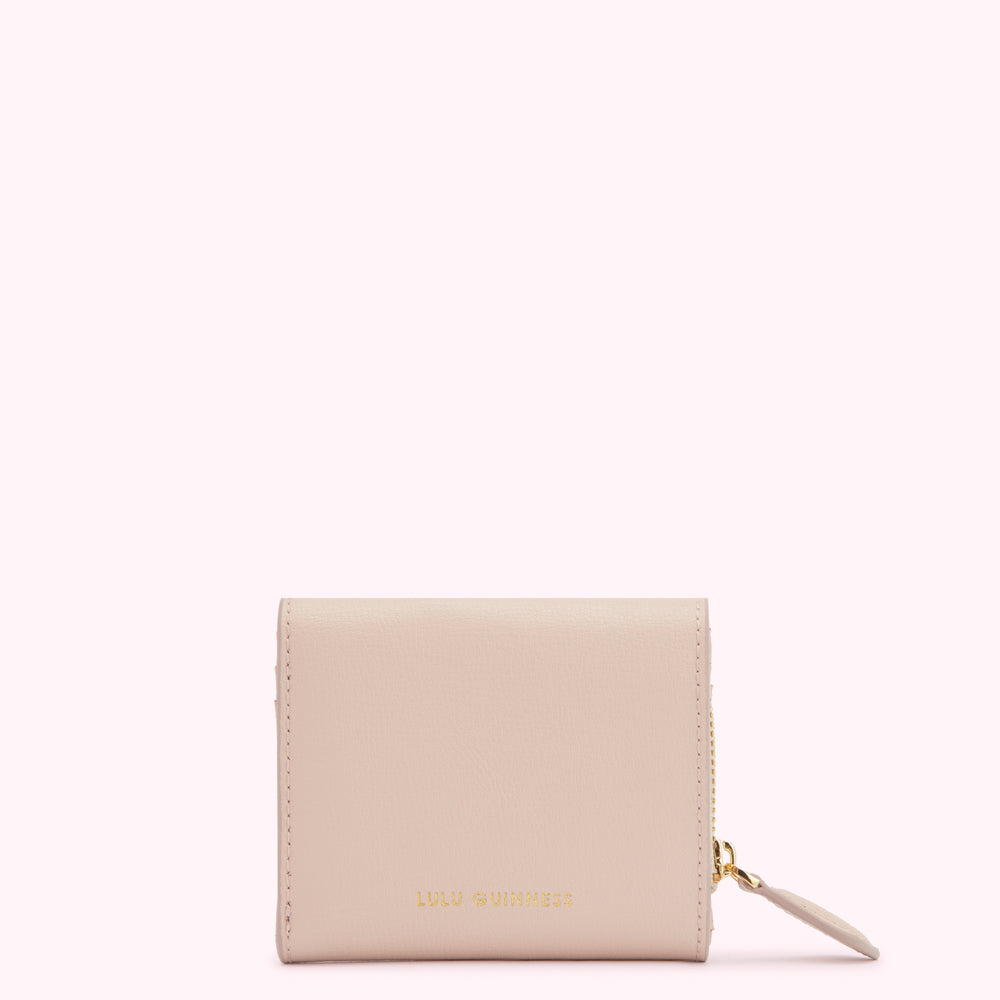PEBBLE PINK LEATHER JODIE WALLET