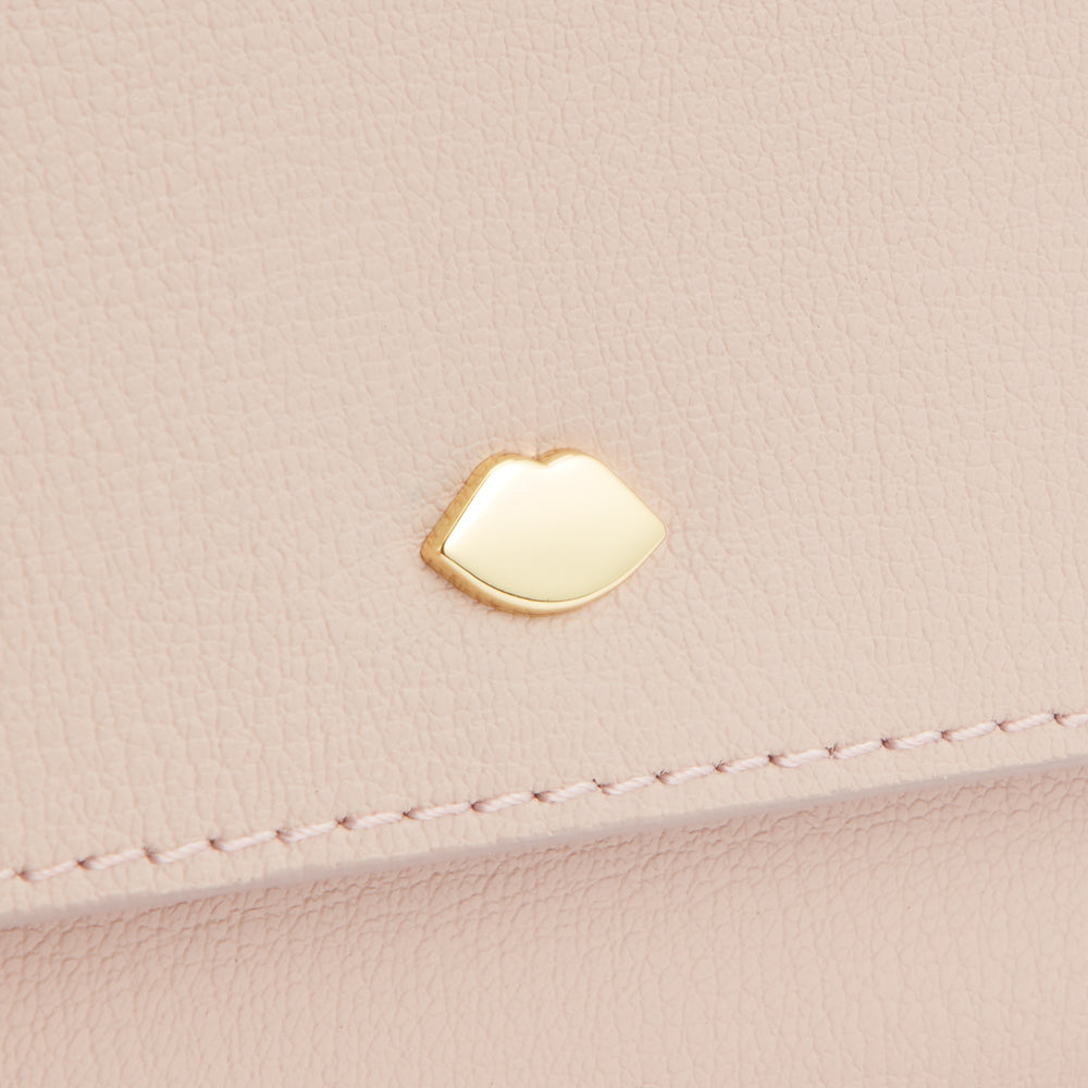 PEBBLE PINK LEATHER JODIE WALLET