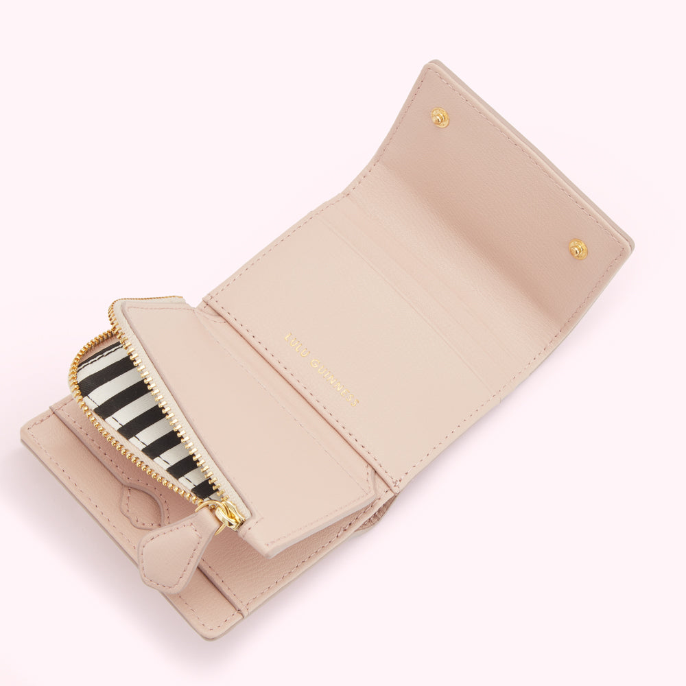 PEBBLE PINK LEATHER JODIE WALLET