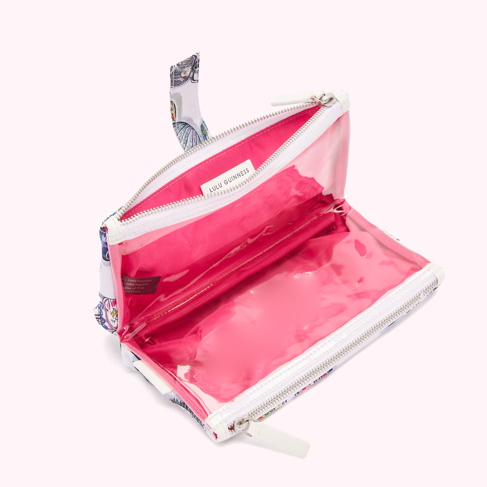 POWDER PINK DRESSING TABLE DOUBLE MAKE UP BAG