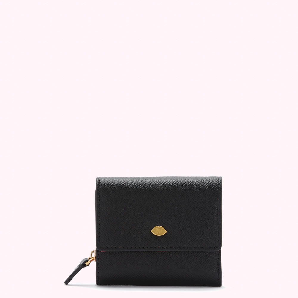 BLACK LEATHER JODIE WALLET