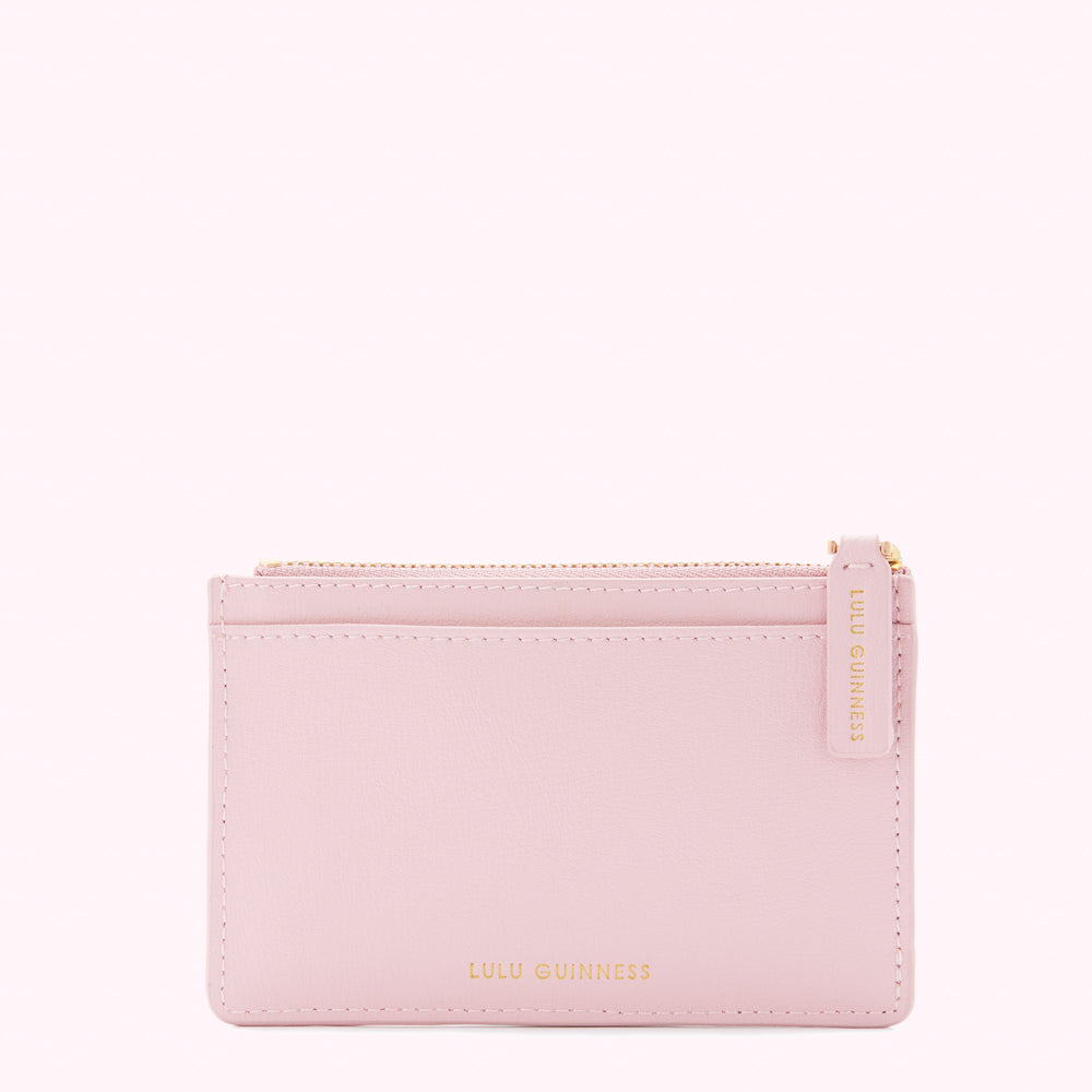 BLOSSOM PINK LEATHER DICE LOTTIE POUCH