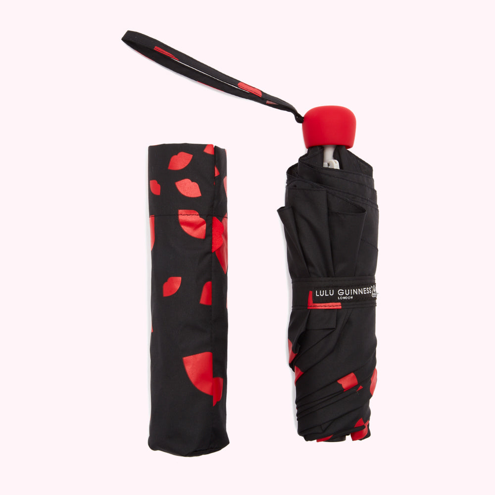 RED RAINING LIPS UMBRELLA