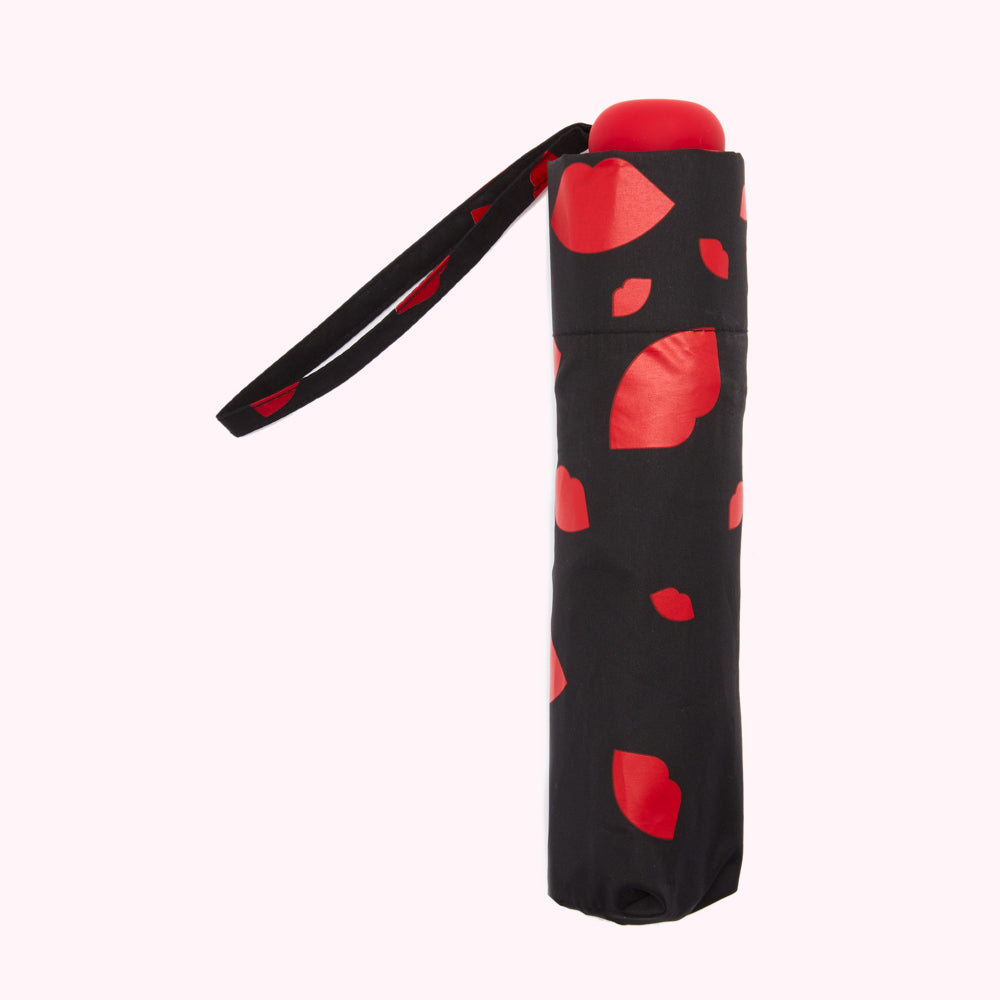 RED RAINING LIPS UMBRELLA