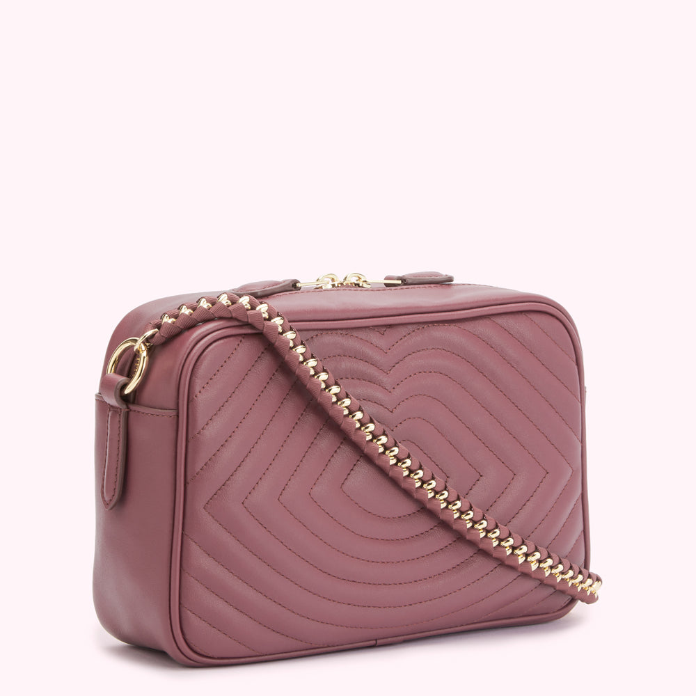 ASTER LIP RIPPLE QUILTED LEATHER BELLA CROSSBODY BAG