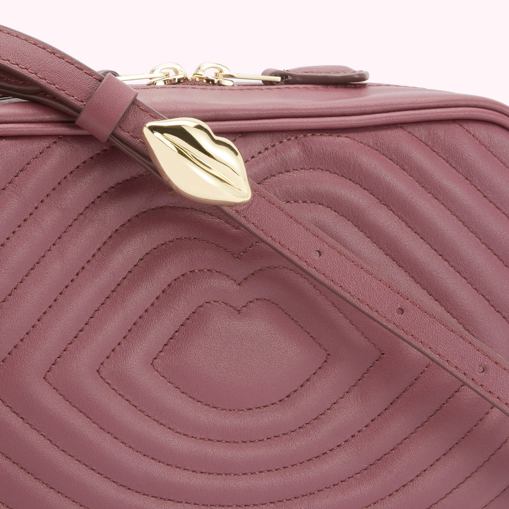 ASTER LIP RIPPLE QUILTED LEATHER BELLA CROSSBODY BAG