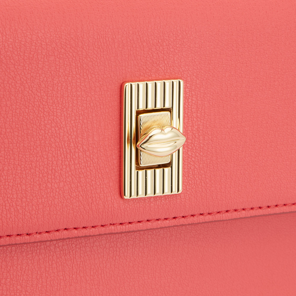 CORAL LIP PIN POLLY MINI CROSSBODY BAG