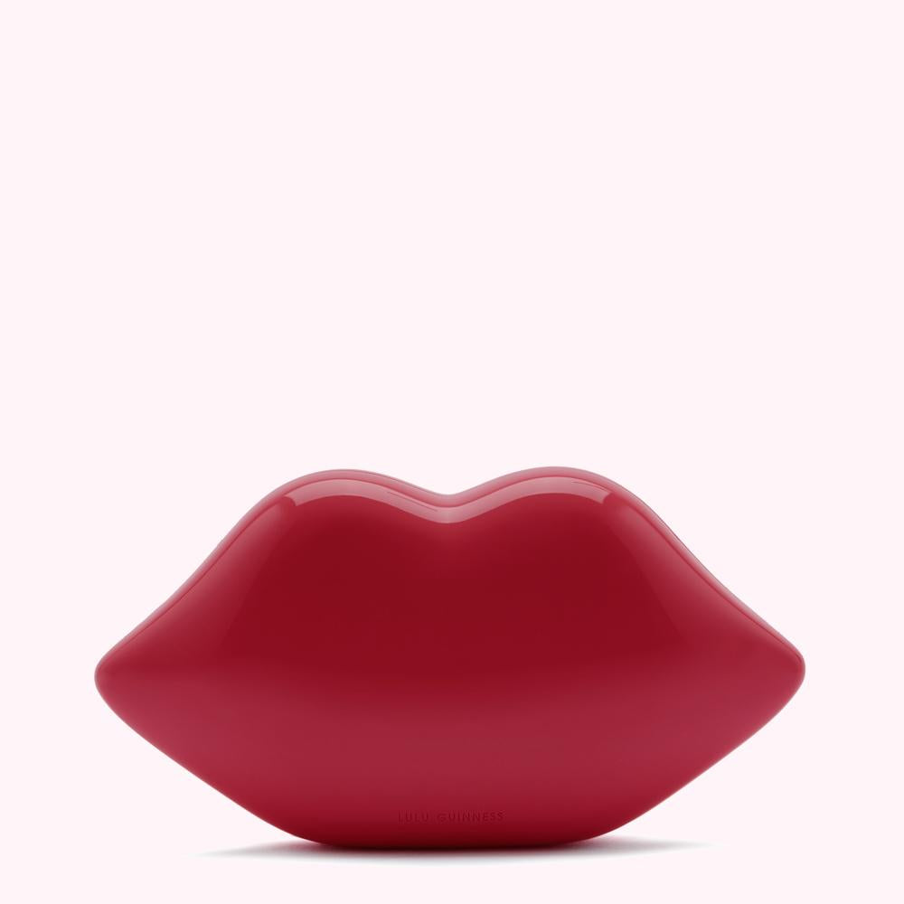 RASPBERRY LIPS MEDIUM CLUTCH BAG