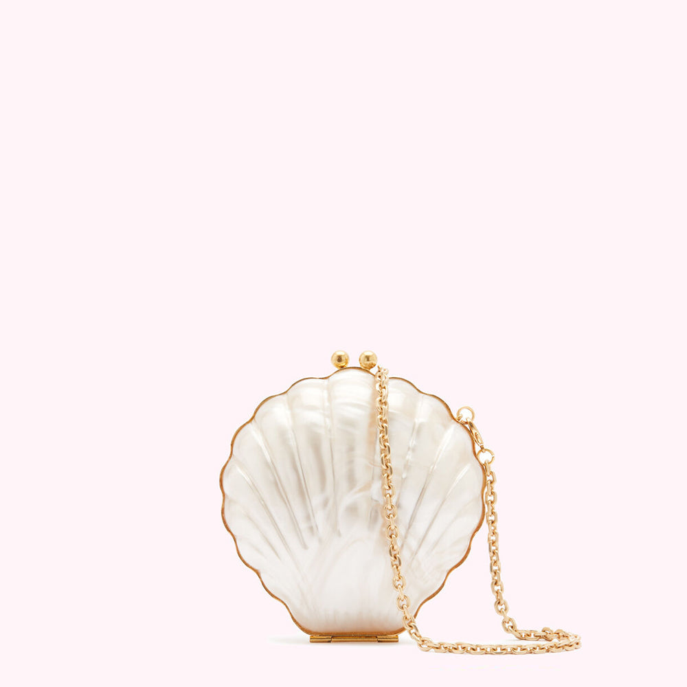 Lulu Guinness | Ivory Shell Clutch Bag