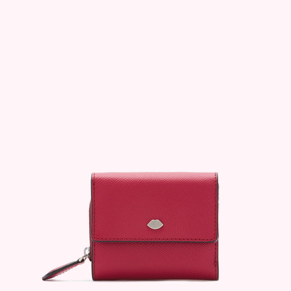 RASPBERRY LIP PIN JODIE WALLET