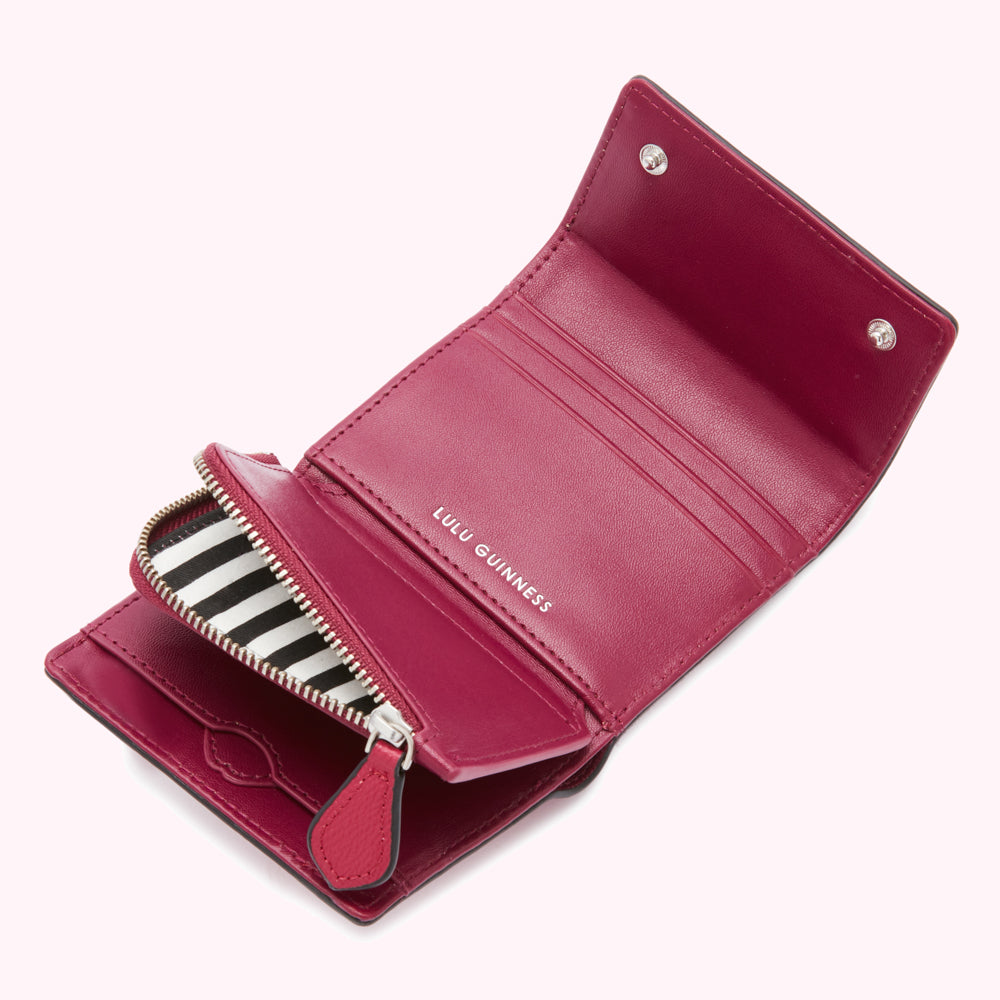 RASPBERRY LIP PIN JODIE WALLET